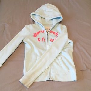 light blue abercrombie zip up